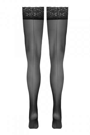 Bas autofixants noir Hold up 3 · Cotelli Legwear · vue 2