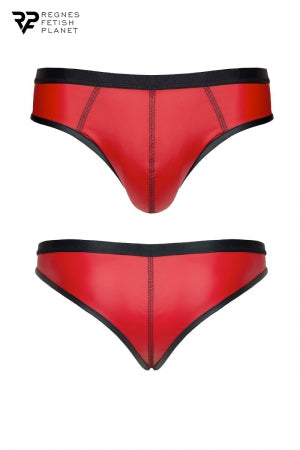 Slip rouge wetlook · Regnes · vue 2
