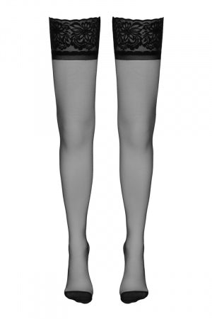 Bas autofixants couture noir 1 · Cotelli Legwear · vue 2