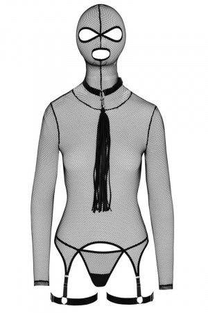 Ensemble lingerie résille et accessoires BDSM · Bad Kitty · vue 2