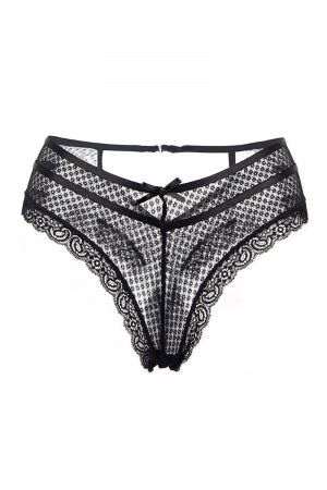 Tanga noir dentelle · Paris Hollywood · vue 2