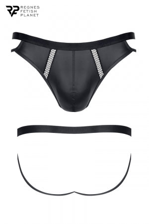 Jock strap noir wetlook · Regnes · vue 2