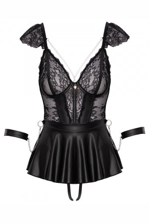 Ensemble 3 pièces lingerie Fetish · Cotelli Bondage · vue 2