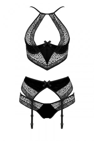 Ensemble à jarretelles Scarlet noir Passion · Passion Lingerie · vue 2