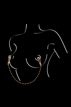 Pinces à seins et chaine argentée · Sweet Caress · vue 2