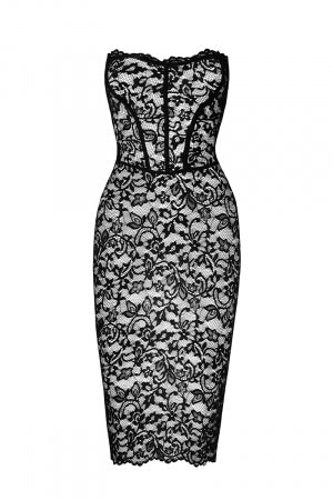Robe corset Catalyst dentelle · Noir Handmade · vue 2
