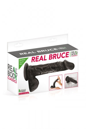 Gode réaliste 23 cm Real Bruce Noir · Real Body · vue 2