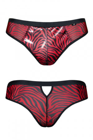 Slip type brésilien zébré rouge et noir · Regnes · vue 2