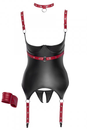 Ensemble ouvert avec collier et menottes · Cotelli Bondage · vue 2