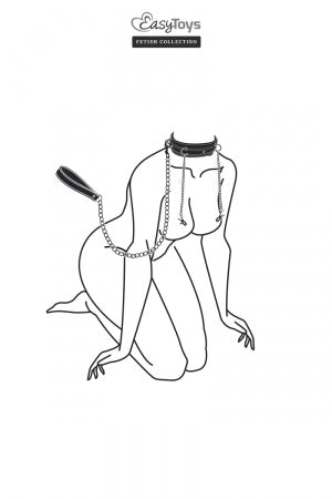 Collier cuir avec chaînes de seins · Easytoys Fetish Collection · vue 2
