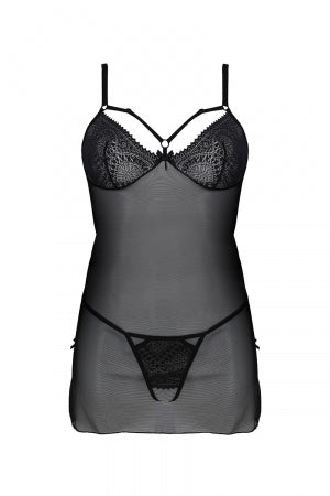 Nuisette Drosera et string ouvert Passion ECO Collection · Passion Lingerie · vue 2