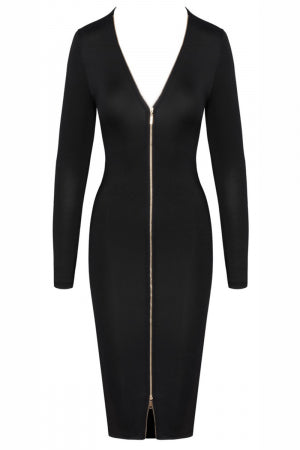 Robe noire à manches longues Cotelly Party · Cotelli Lingerie · vue 2