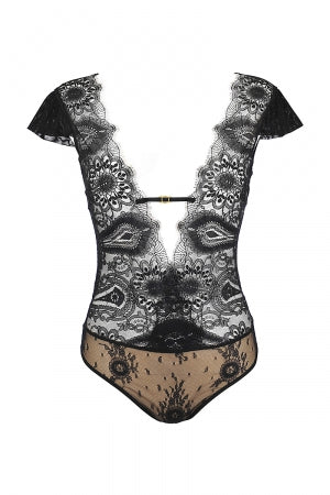 Body tulle et dentelle noir · Axami · vue 2