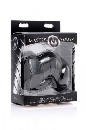 Cage de chasteté restrictive noire · Master Series · vue 2