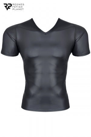 T-shirt wetlook noir · Regnes · vue 2