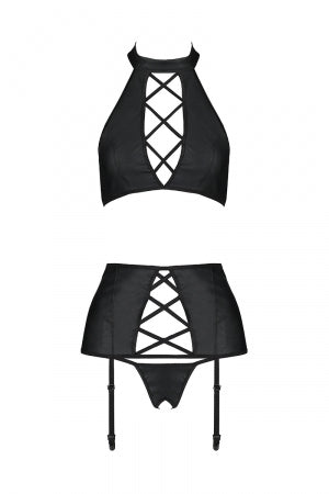 Ensemble sexy faux cuir Nancy Passion · Passion Lingerie · vue 2