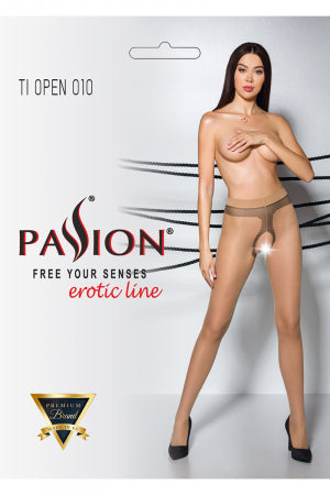 Collants ouverts 20 deniers beige 3 · Passion bas et collants · vue 2