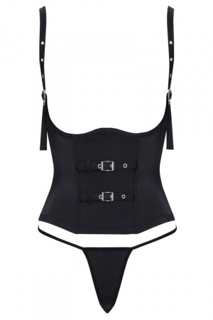 Ensemble corset seins nus noir Cottelli PARTY · Cotelli Lingerie · vue 2