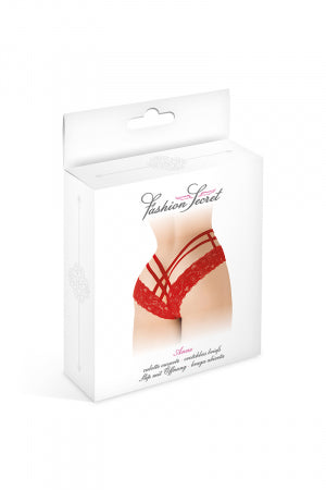 Tanga ouvert Anne rouge · Fashion Secret · vue 2