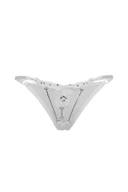 String ouvert à strass blanc élégant de Paris Hollywood, sublimant votre sensualité.