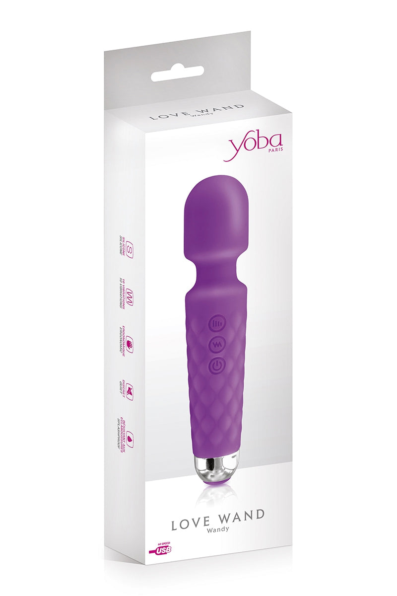 Stimulateur clitoridien wand rechargeable Love Wand violet Yoba