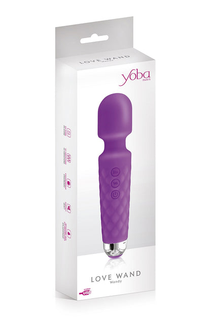 Stimulateur clitoridien wand rechargeable Love Wand violet Yoba