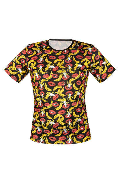 T-shirt homme imprimé bananes Banana noir Anaïs for Men