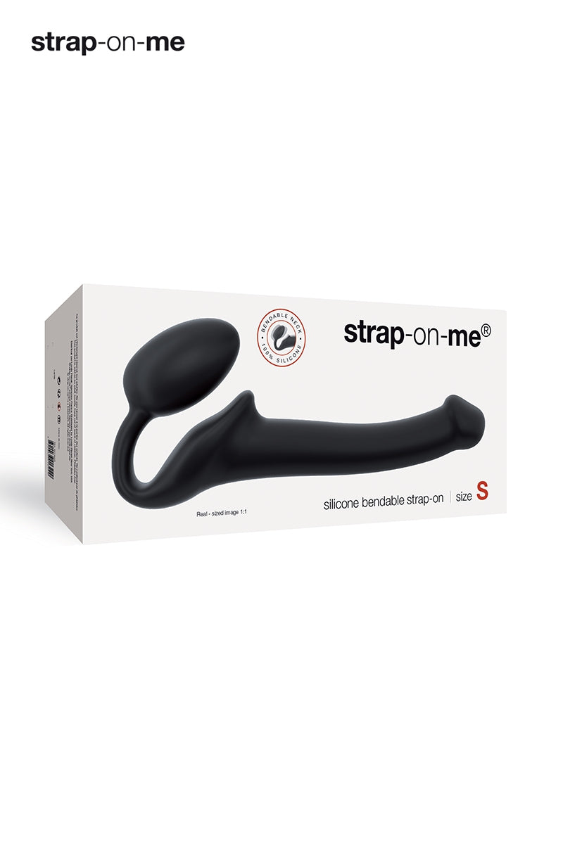 Gode ceinture anatomique flexible noir Strap-on-Me
