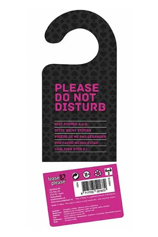 Dés coquins Accroche-porte ’Ne pas déranger’.