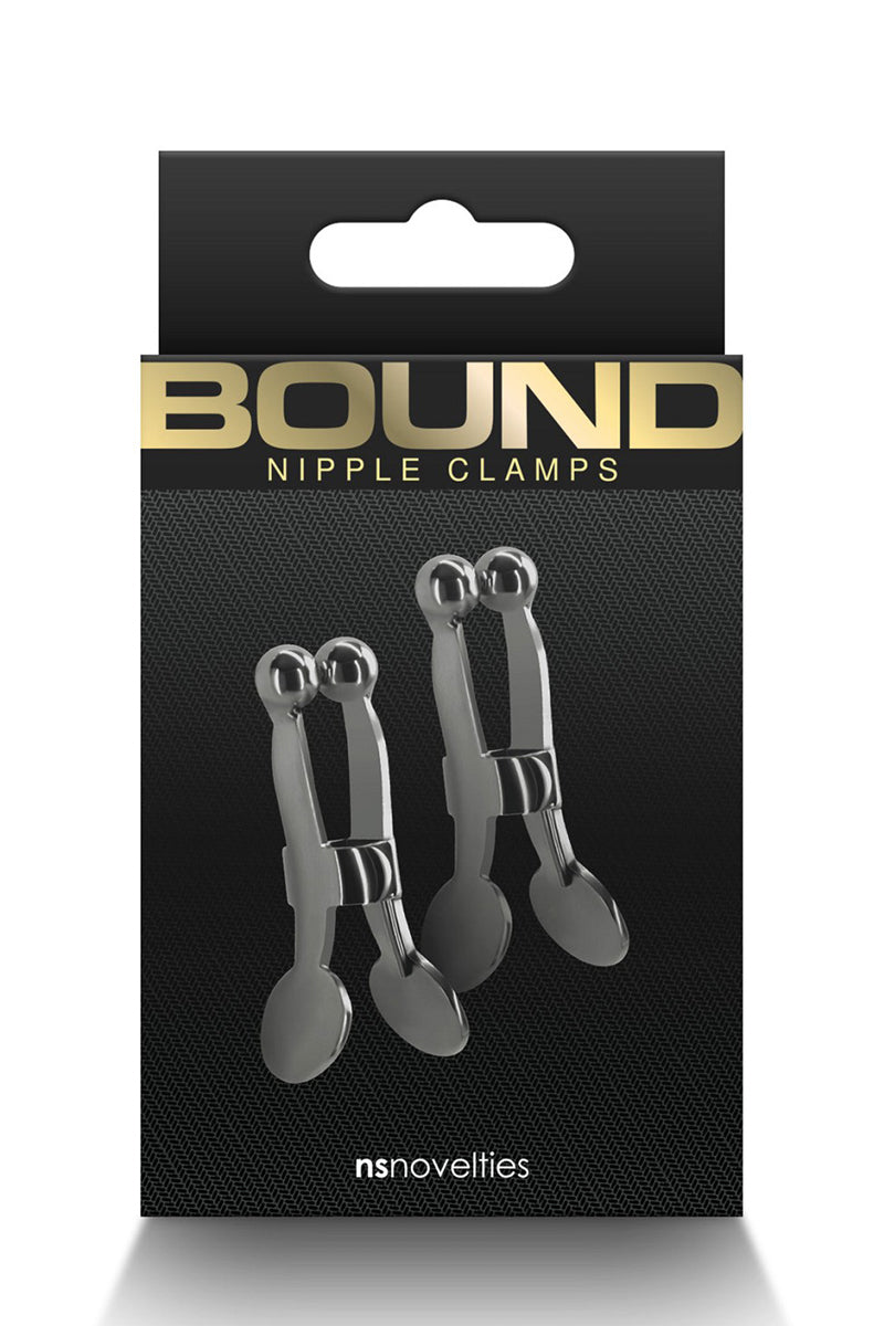 Nipple clamps soit pinces à tétons noire en métal confortables et jolies