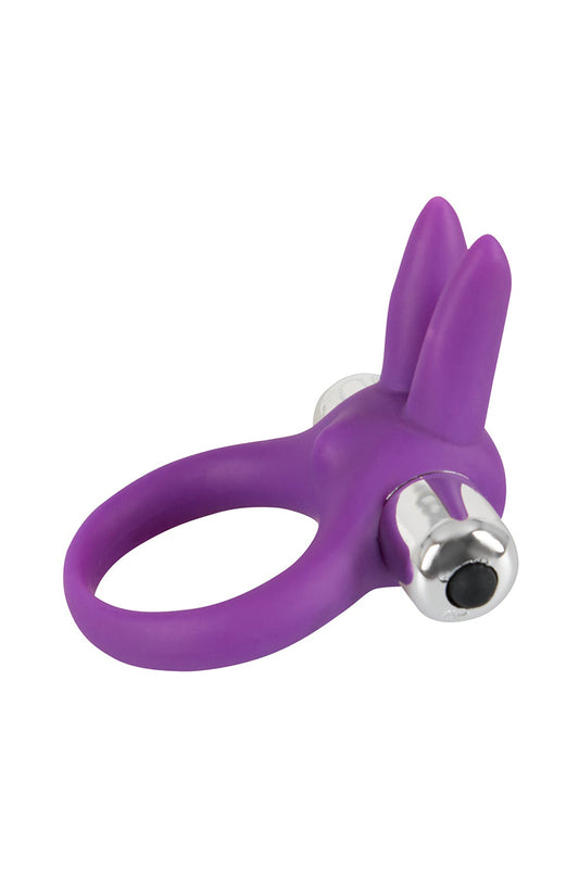 Cockring vibrant rabbit en silicone soyeux Sweet Smile