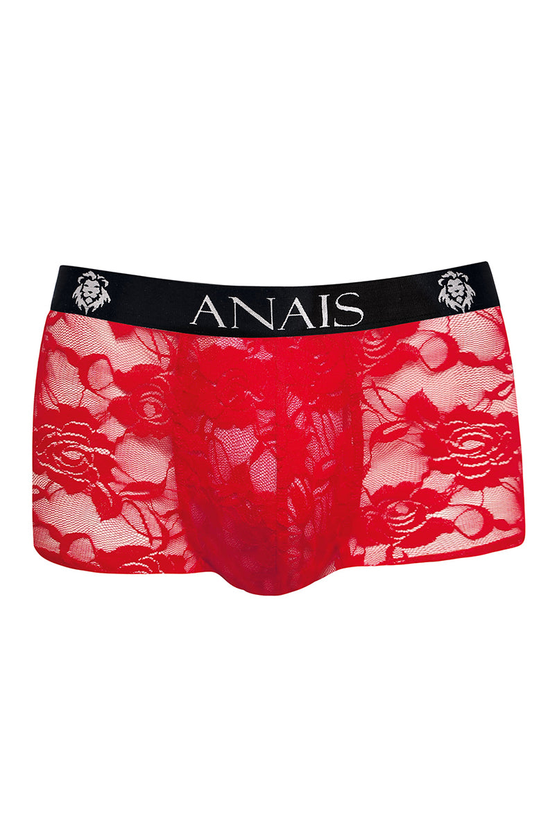 Boxer homme dentelle florale Brave rouge Anaïs for Men