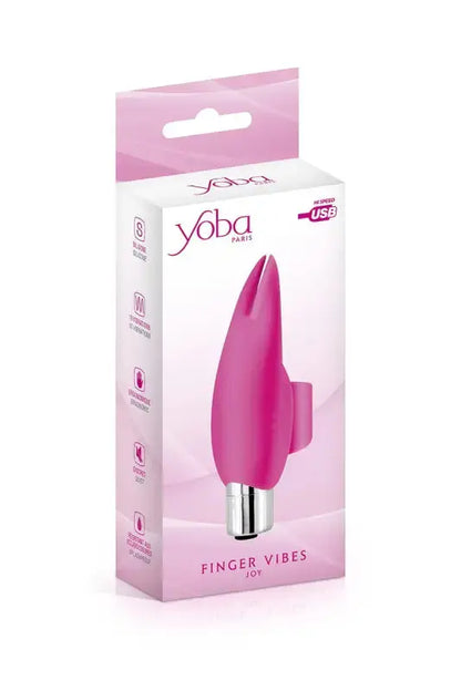 Vibrateur à doigt rose Doigt vibrant dans son emballage.