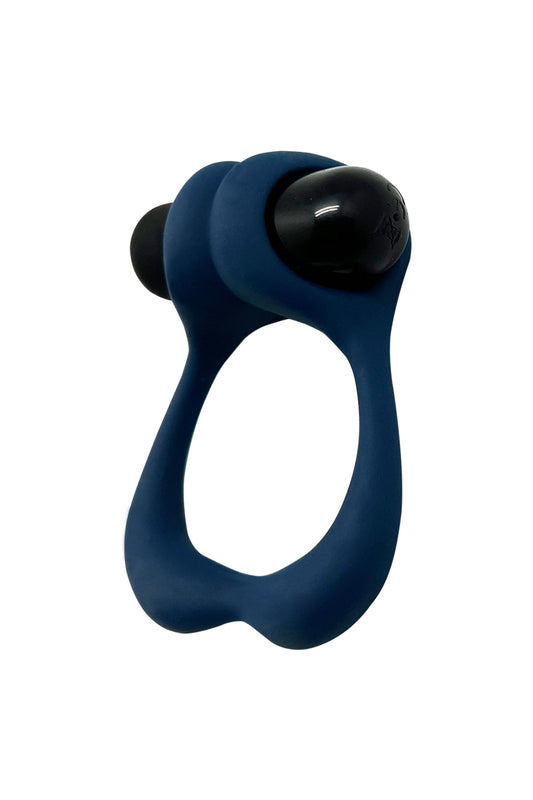 Cockring vibrant en silicone Nutty bleu tempête Alive