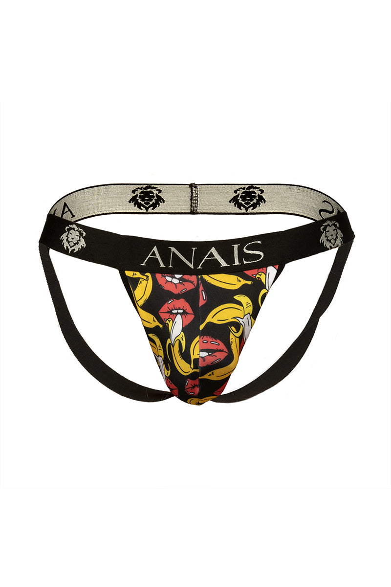 Jock strap homme imprimé bananes Banana noir Anaïs for Men