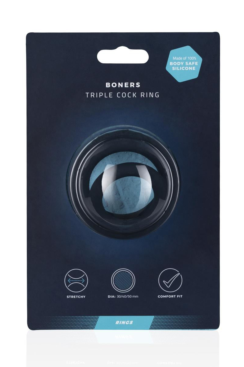 Triple cockring en silicone Triple Ring Boners