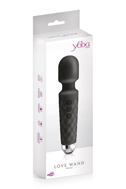 Vibromasseur wand rechargeable Love Wand noir Yoba