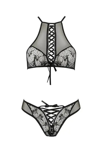 Ensemble lingerie sexy en dentelle noire chez LollyDoll