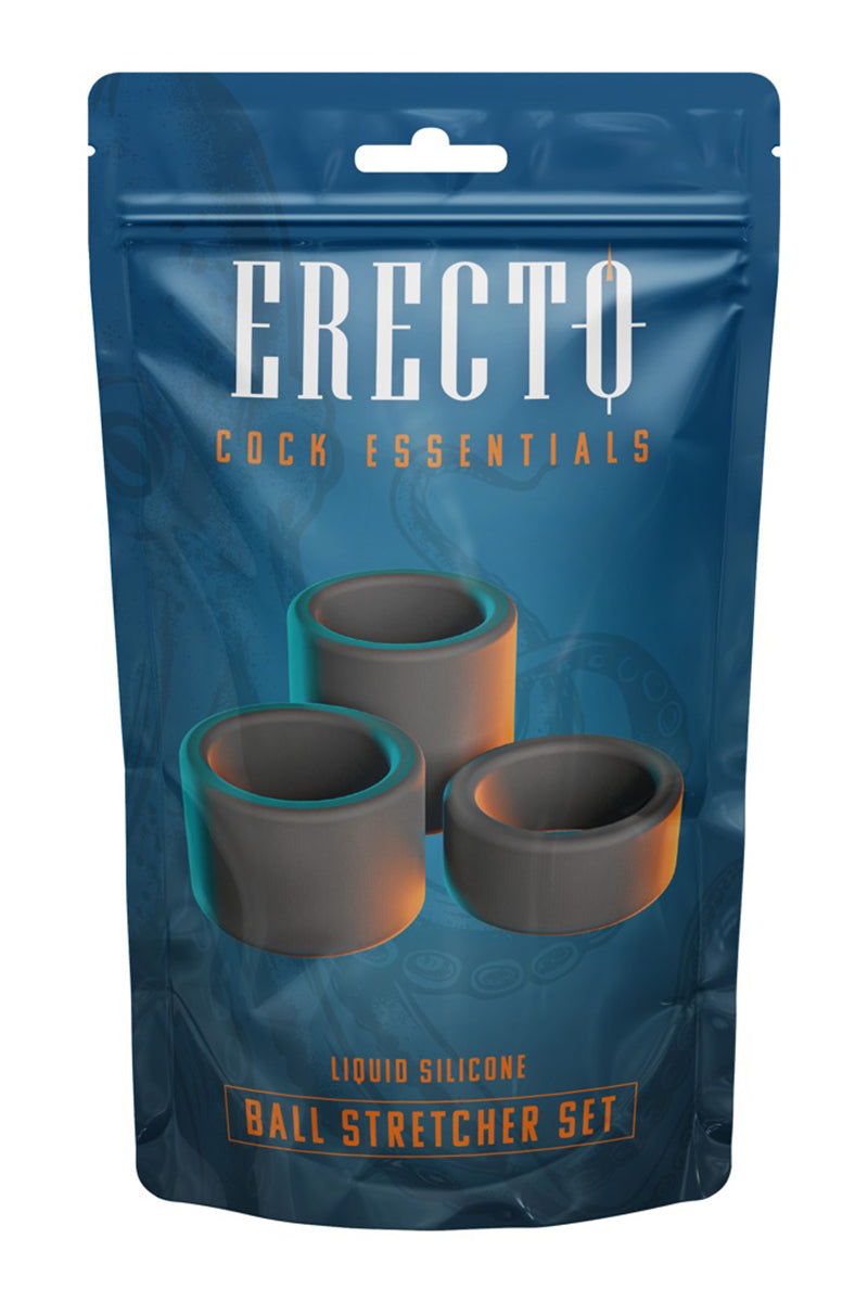 Set de 3 ball stretchers en silicone liquide noir Erecto