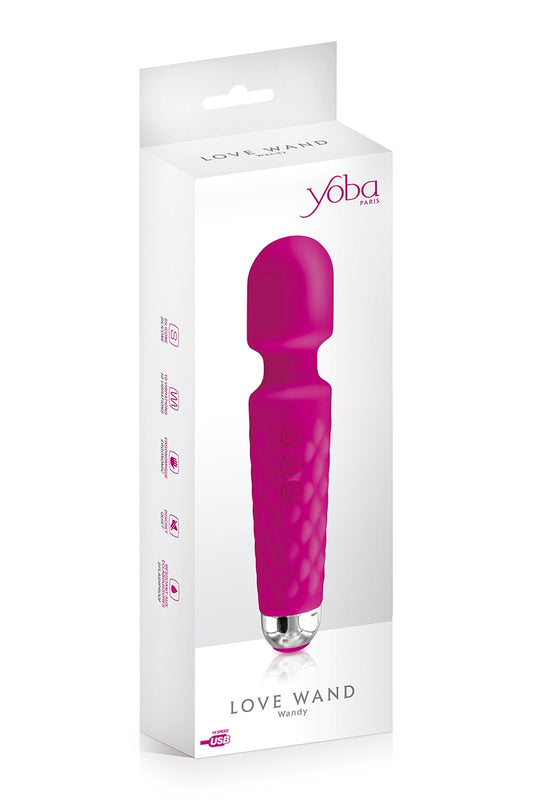 Stimulateur clitoridien wand rechargeable Love Wand rose Yoba