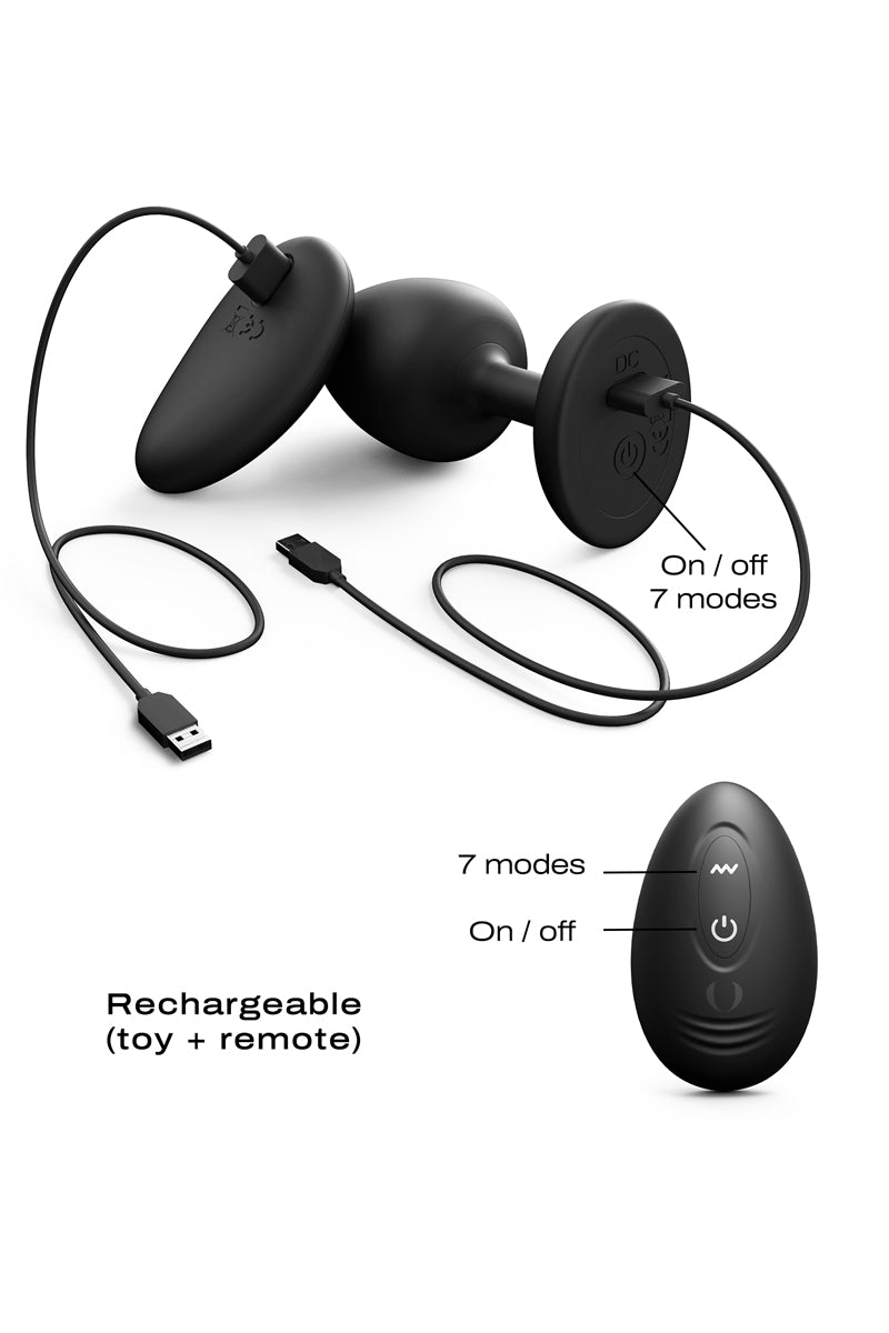 Plug anal vibrant télécommandé à bille Geisha Plug Infinite Dorcel