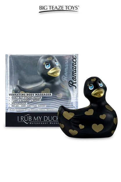 Mini canard vibrant étanche Romance noir et or Big Teaze Toys