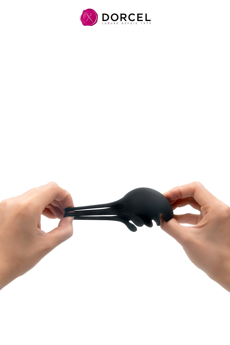 Cockring vibrant rechargeable 2 en 1 Fun Bag Dorcel