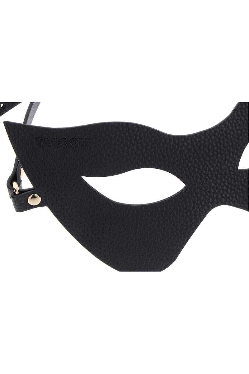 Masque de chat en faux cuir Dona noir Taboom