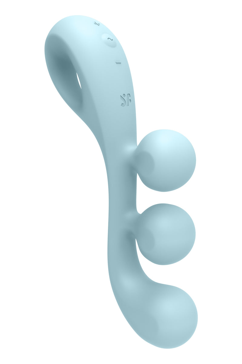 Détail des boules du multi-vibromasseur Tri Ball 2 de Satisfyer pour un plaisir vaginal, anal et clitoridien, 3 fois plus de plaisir chez LollyDoll