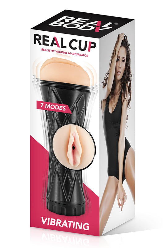 Masturbateur vibrant réaliste forme vagin 7 modes Real Body