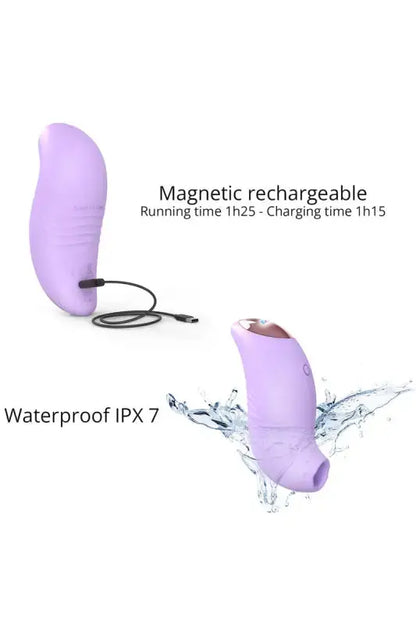 Masseur Stimulateur clitoridien étanche rechargeable violet.