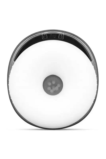 Masturbateur masculin électrique va et vient rotatif et vibrant noir vu de bas- dispo sur LollyDoll
