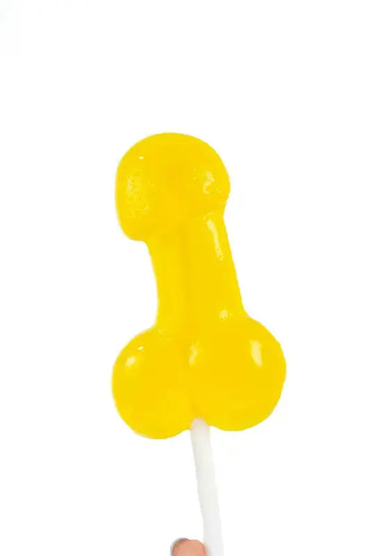 Sucette pénis alcoolisée goût pina colada de couleur jaune, idéale pour des soirées amusantes EVJF- EVJG
