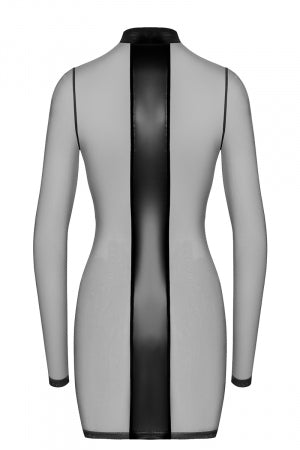 Mini robe tulle et wetlook Crossfire · Noir Handmade · vue 4